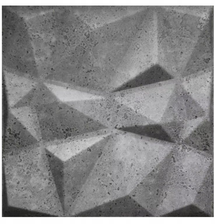 Panele ścienne dekoracyjne 50x50 cm opakowanie 8 sztuk grafitowe