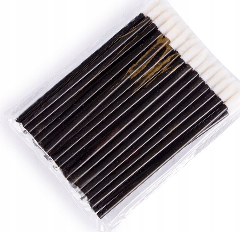 Cosmetics Zone Aplikatory welurowe bezwłókienkowe 50 sztuk - czarne