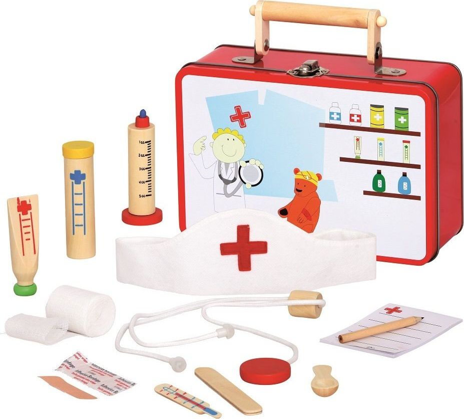 Bino Drewniana walizka weterynarza