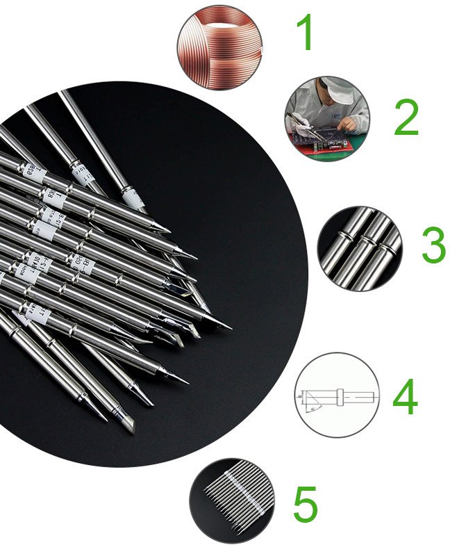 Grot Lutowniczy T12-D24 2,4mm Dłuto Wbudowana Grzałka do Stacji Lutowniczej