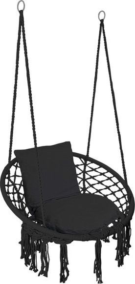 Gmm Group Fotel wiszący Bocianie gniazdo Togo czarny dodatkowe poduszki universal