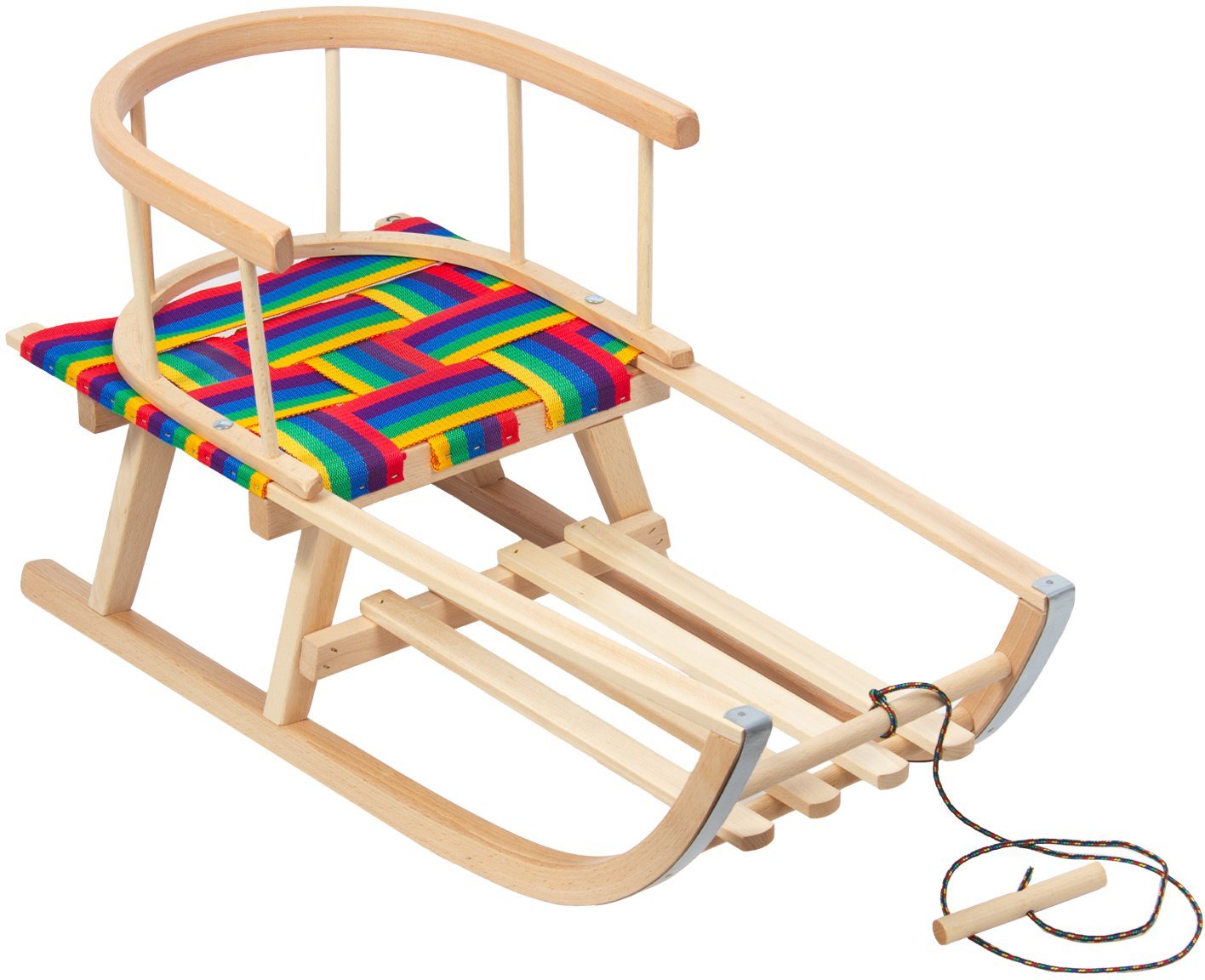 GreenBlue SANKI DREWNIANE, Oparcie, Materiałowe siedzisko, DO 100 KG GB154