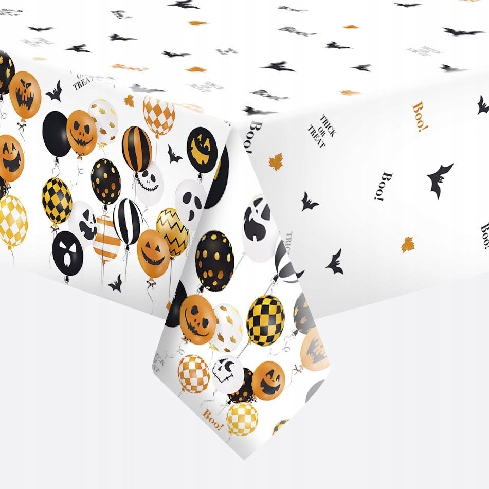 Obrus papierowy Scary Halloween Balloons 120x18cm