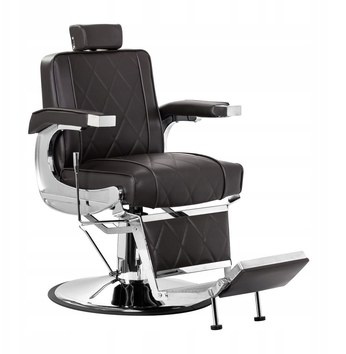 Hair System fotel barberski BM88066 brązowy