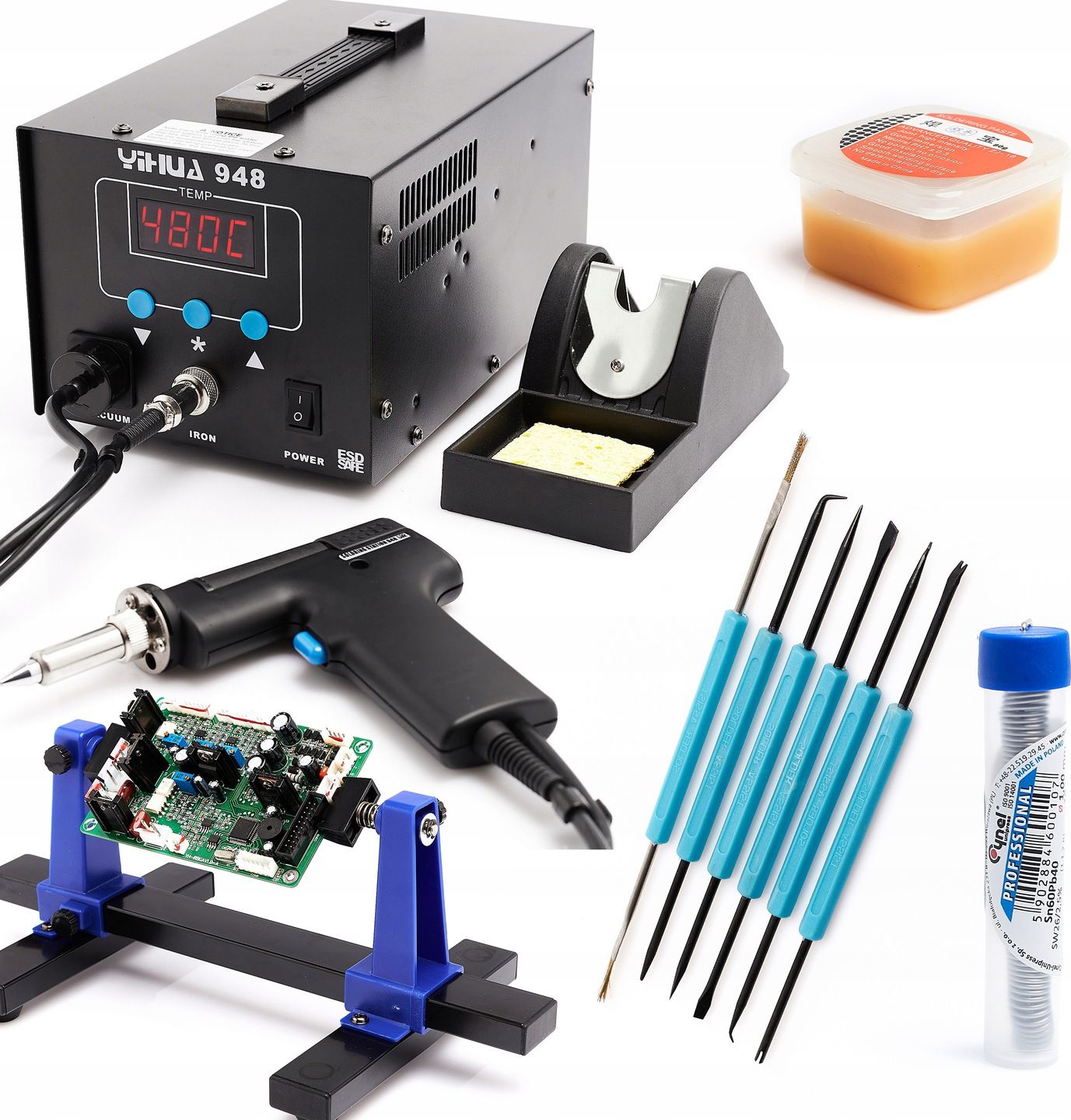 Techrebal ROZLUTOWNICA YIHUA 948 75W UCHWYT PCB NARZĘDZIA