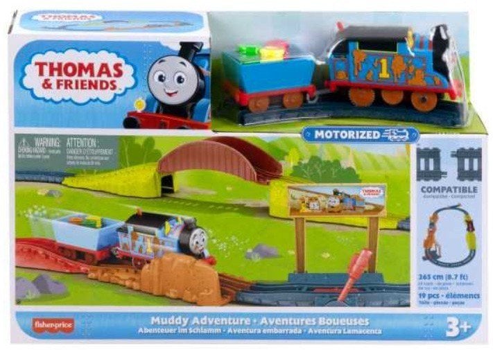 Zestaw z lokomotywš z napędem Tomek i Przyjaciele Błotna przygoda