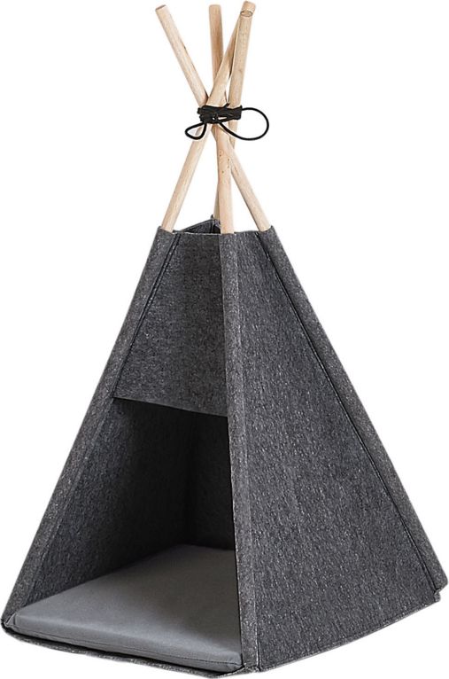 Beliani Namiot tipi dla kota 35 x 40 cm ciemnoszary ULUBEY