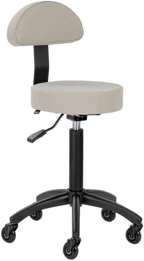 Gabbiano taboret fryzjerski D026 szarobeżowy