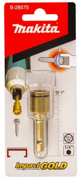 NASADKA 1/4" HEX 9,6X50MM (Z PIERSCIENIEM) IG DO WKRETOW INOX