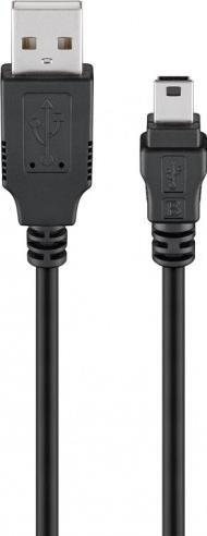 Kabel USB Goobay USB-A - miniUSB 1 m Czarny