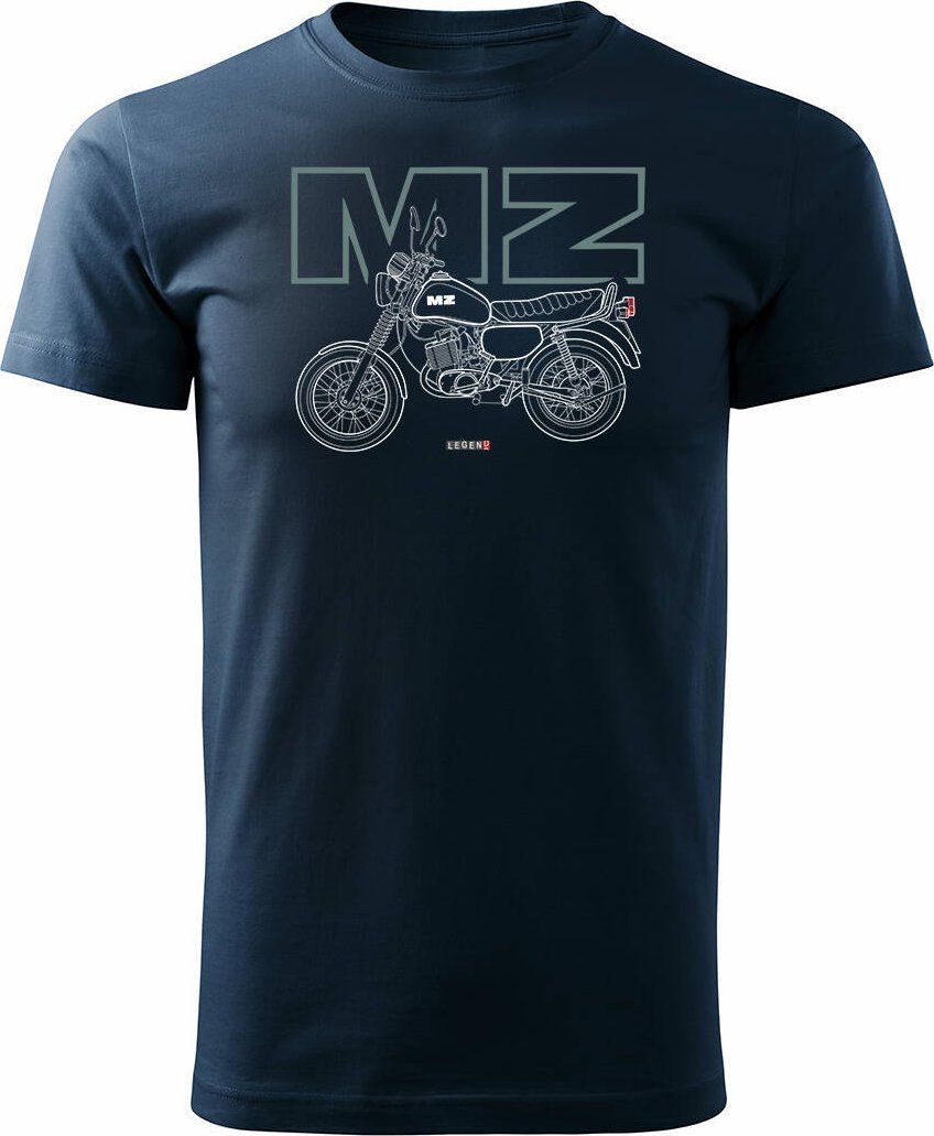Topslang Koszulka motocyklowa na motor MZ ETZ 150 męska granatowa REGULAR L