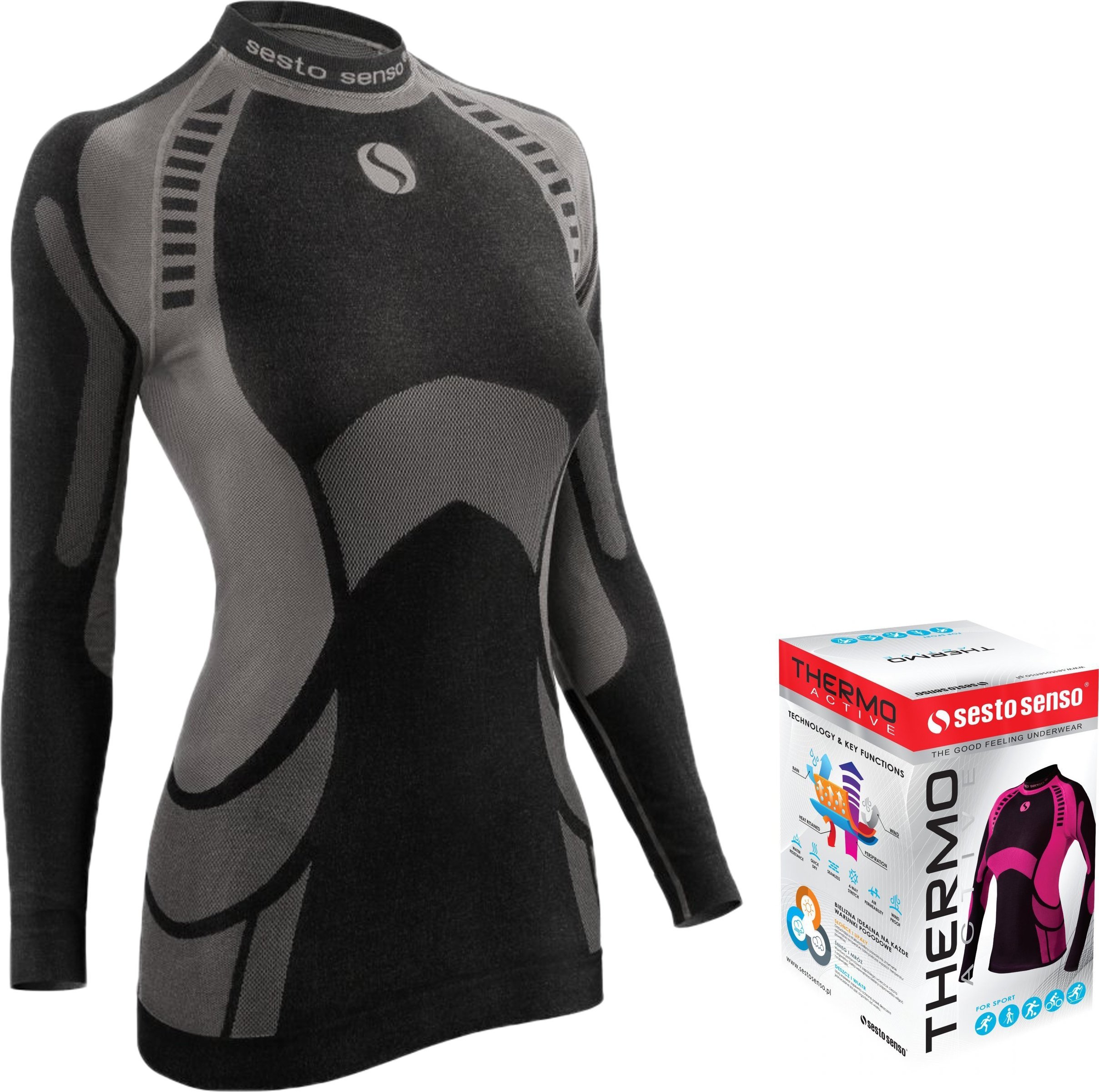 Sesto Senso Koszulka termoaktywna Sesto Senso Thermo Active Grigio Woman