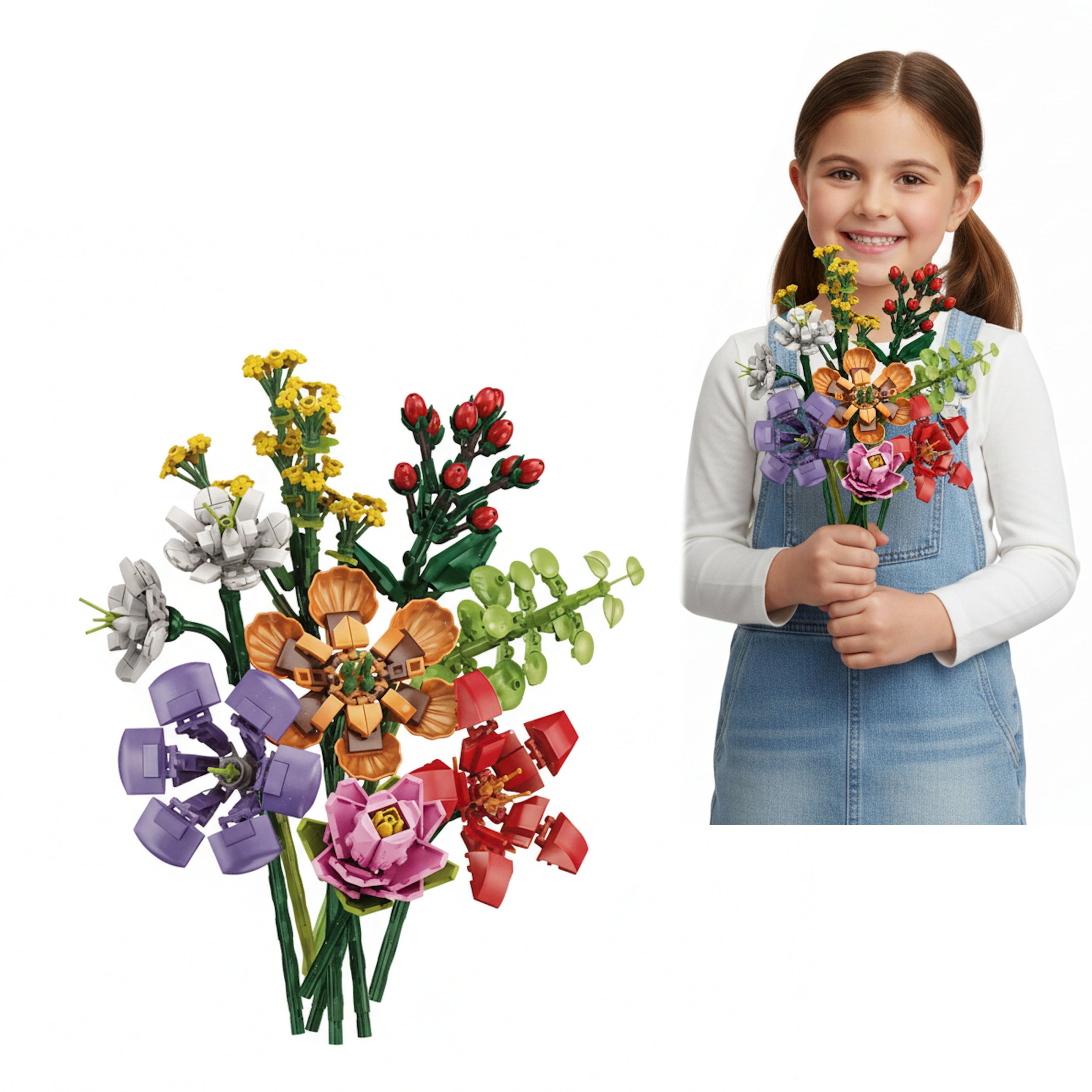 Coil kwiaty klocki konstrukcyjne bukiet kwiatów 087a 8w1