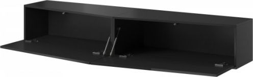 Cama Meble Szafka RTV VIGO SLANT 180cm (2x90) czarny/czar.poł