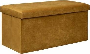 Atmosphera Podłużna pufa z pojemnikiem LILOU, aksamit, składana, 76 x 38 cm