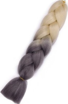 Kontext Włosy syntetyczne tęczowe ombre blond-siwy