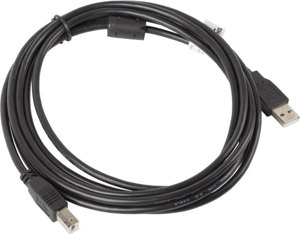 Kabel USB Lanberg USB-A - USB-B 3 m Czarny (CA-USBA-11CC-0030-BK)