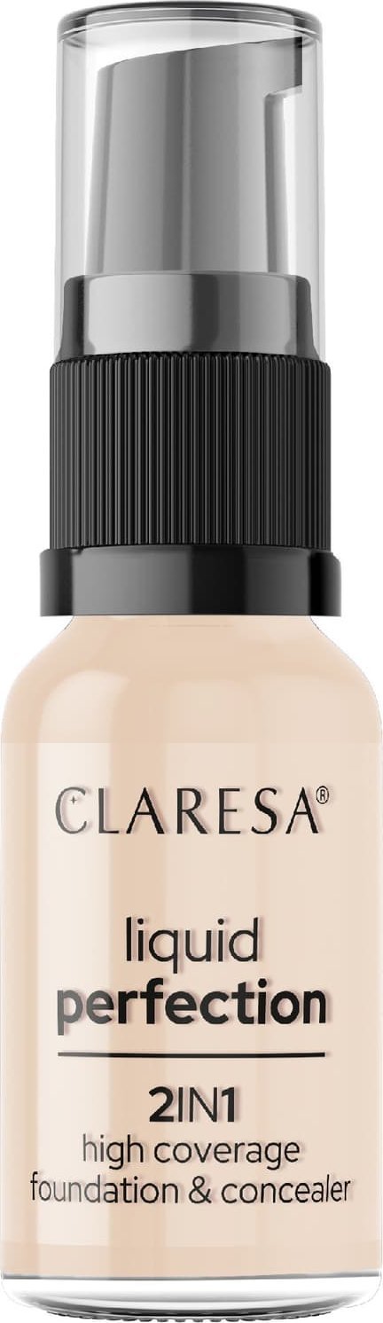 Claresa CLARESA Liquid Perfection Korektor i podkład kryjacy 2w1 101,5 Vanilla 18 g