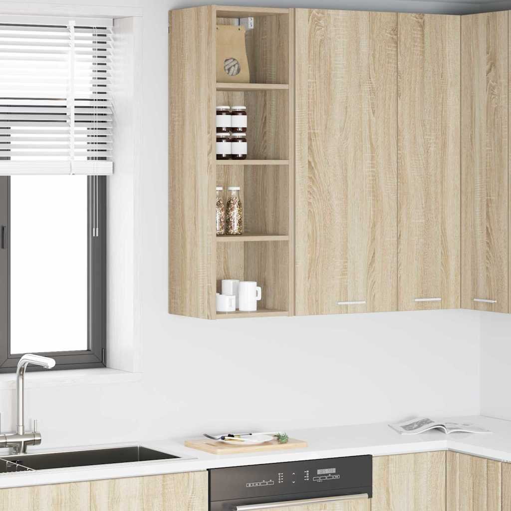 vidaXL Szafka wisząca z półką Riga Dąb Sonoma 30 x 29,5 x 100 cm