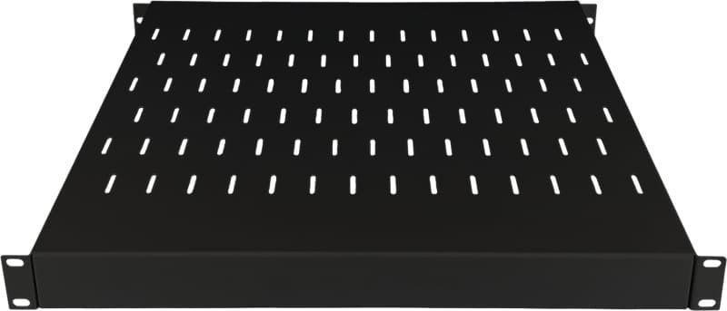 Alantec Półka regulowana 19" 1U głęb. 500-900mm, czarna, 4 punkty mocowania (SA-PR-19-1U-500-900-4-C)