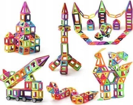 AIG Klocki Magnetyczne Panele Neodymowe 76 El Zestaw