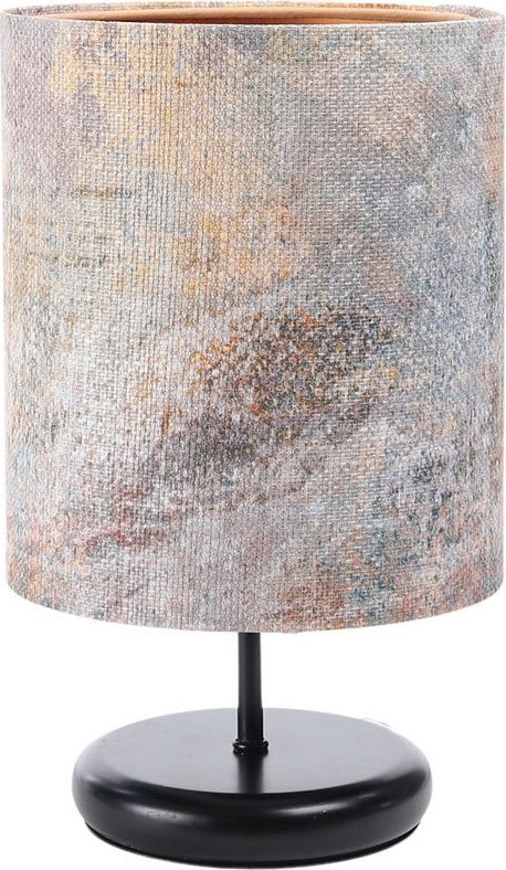 Lampa stołowa Lumes Czarna nowoczesna lampa stołowa z nadrukiem - S359-Veres