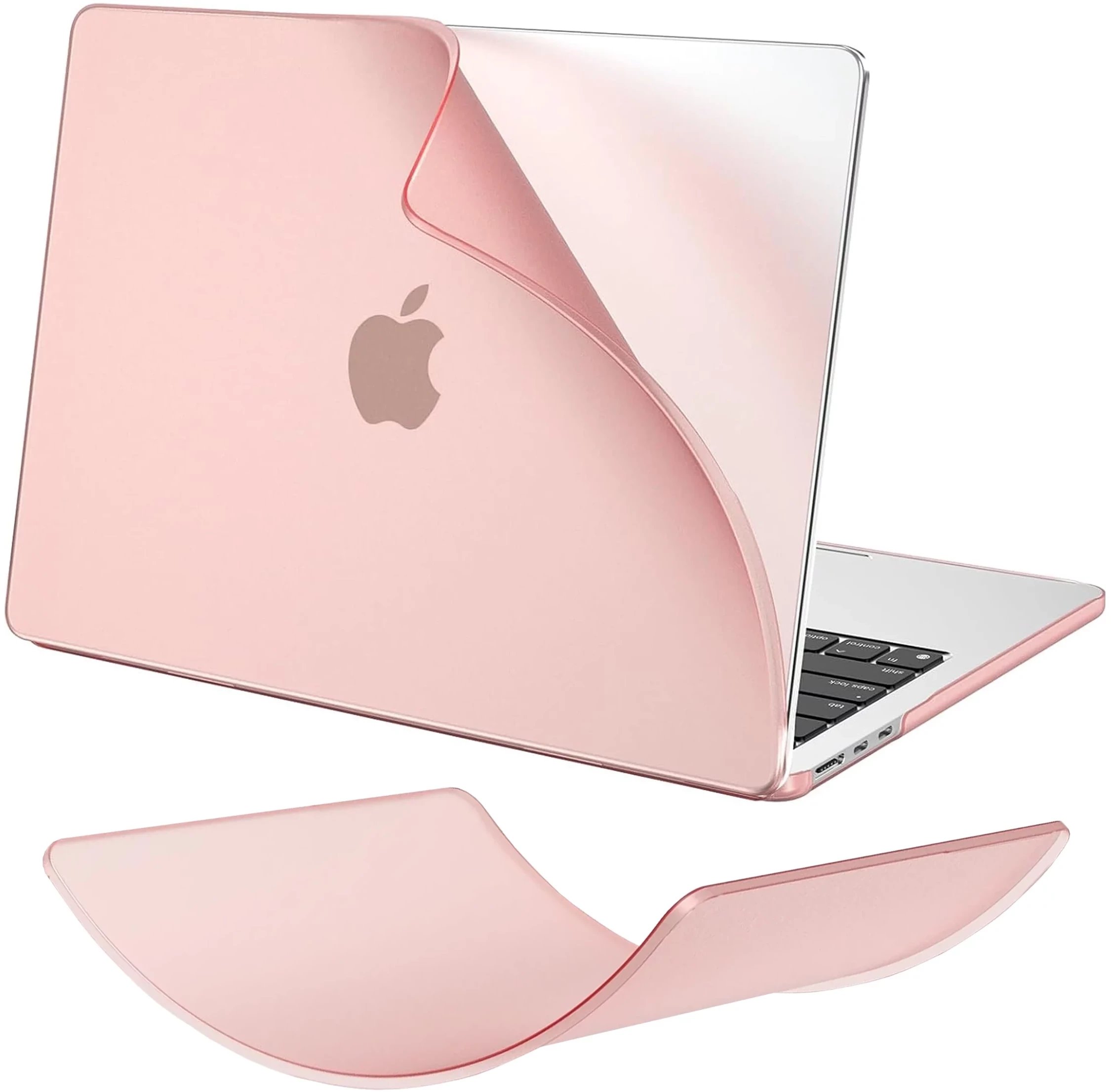 Etui do Apple Macbook Air 13.6 - M2/M3 2022/2023/2024/2025 Alogy AirGuard Elastyczna obudowa Matowa Przezroczysty Różowy