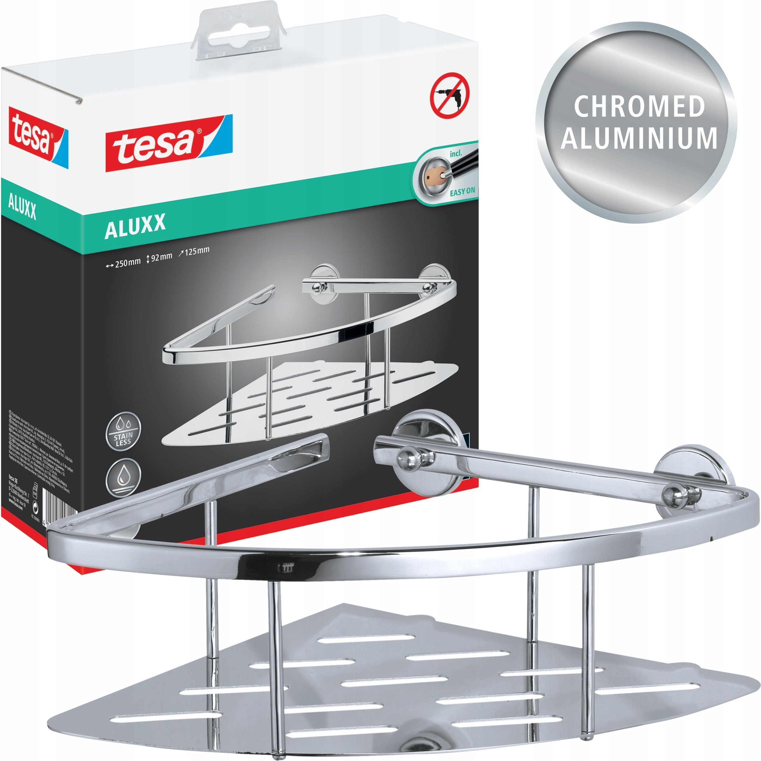 Tesa Półka narożna 25cm chrom (40203-00000-00)