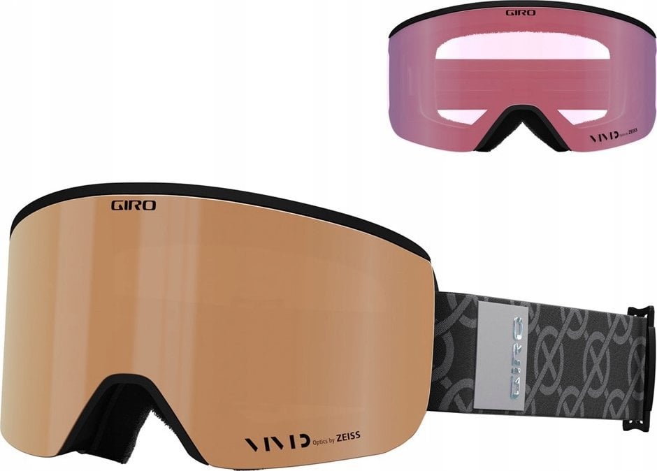 Gogle zimowe GIRO ELLA BLACK MONGRAM (szyba VIVID COPPER 00% S3 + VIVID INFRARED 62% S1) (NEW 2024/2025)