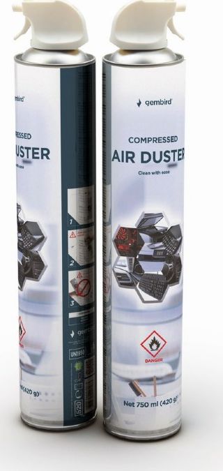 Gembird Sprężone powietrze do usuwania kurzu 750 ml (CK-CAD-FL750-01)