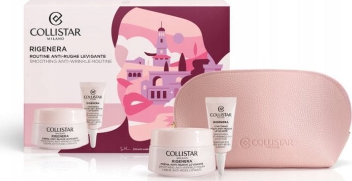 Collistar COLLISTAR SET (ANTI WRINKLE SMOOTHING CREAM 50ML + ANTI WRINKLE SMOOTHING EYE CONTOUR 5ML + PROTECTIVE MAGIC DROPS SACHET + COSMETICS BAG)