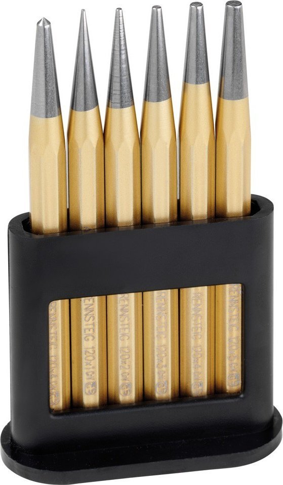 Rennsteig ZESTAW PRZEBIJAKÓW W STOJAKU Z TWORZYWA ŚR. 1, 2, 3, 4, 5MM