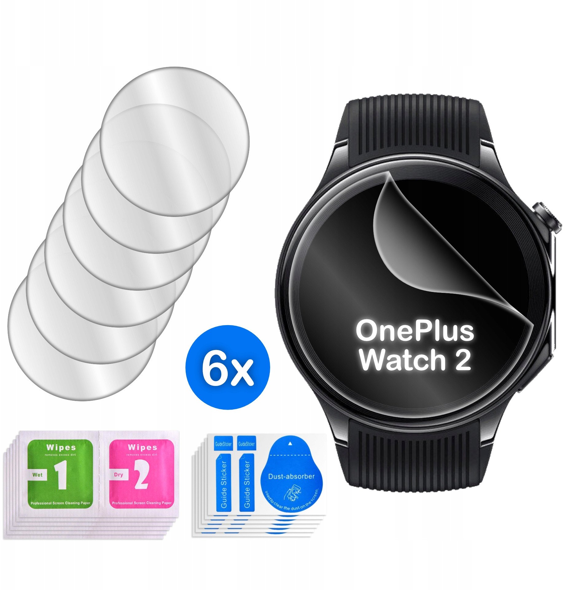 FOLIA do OnePlus Watch 2 HYDROŻELOWA OCHRONNA na ekran 6 sztuk