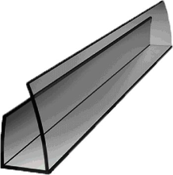 U-profil zamykający 1050mm dymny (szary) 10mm