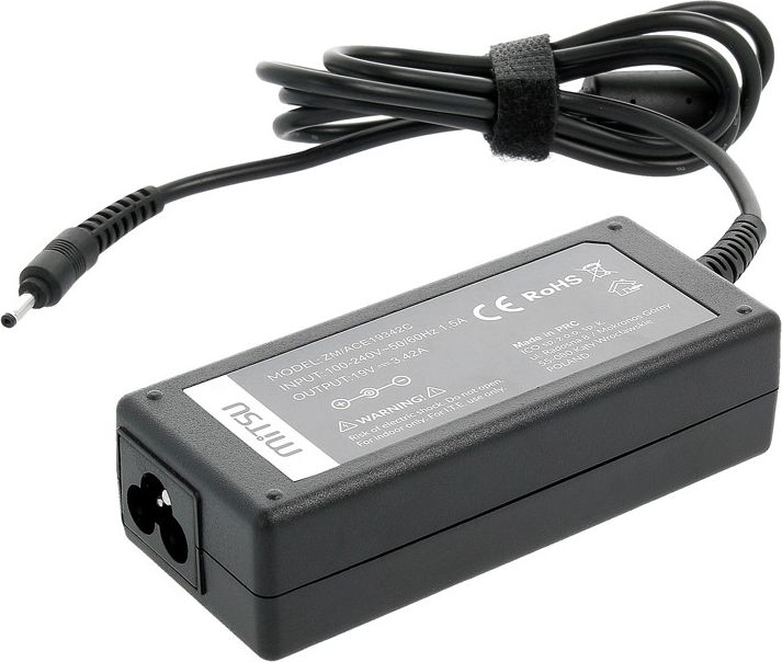 Zasilacz do laptopa Mitsu 65 W, 1.1 mm, 3.4 A, 19 V (ZM/ACE19342C)