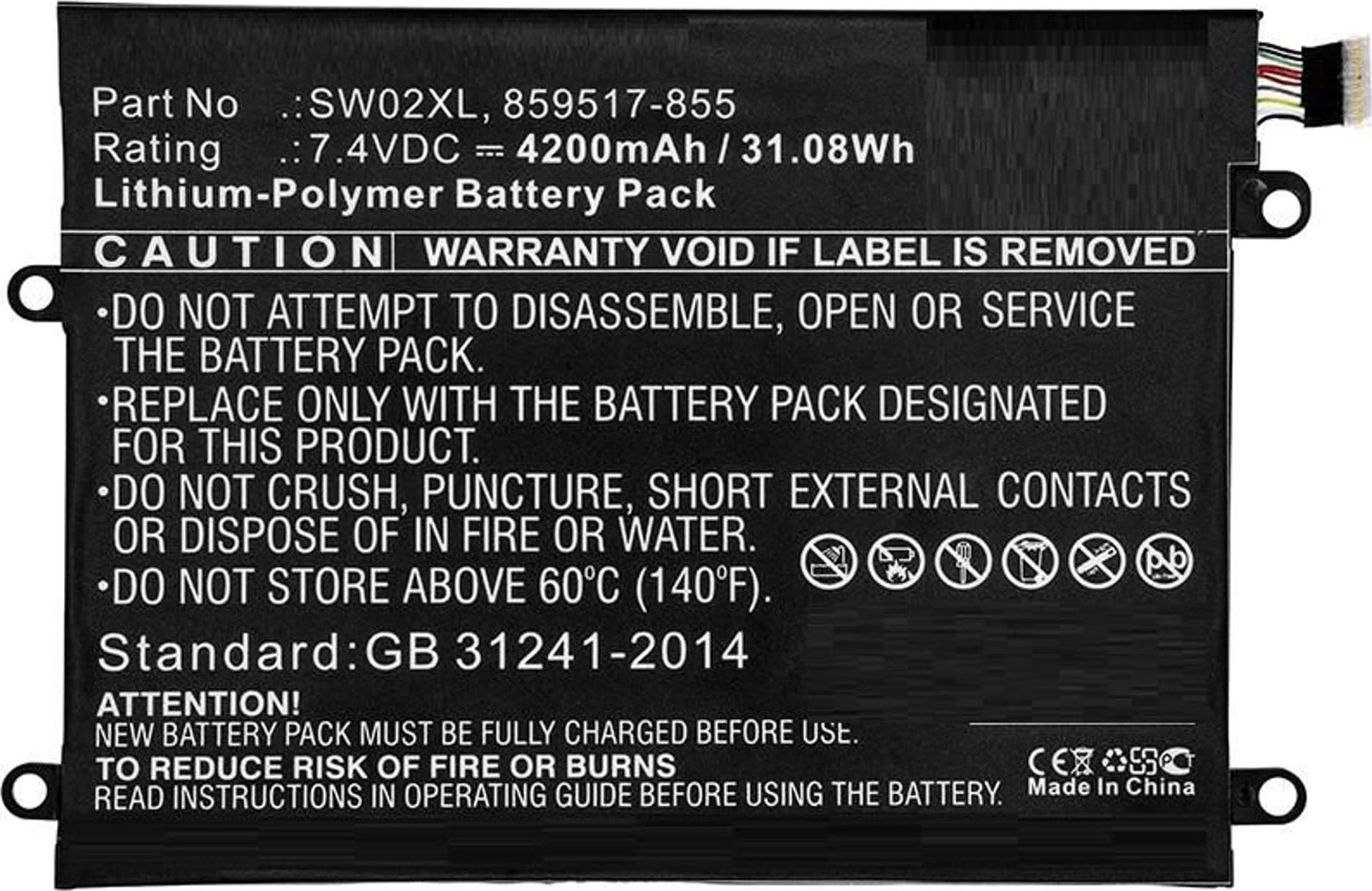 Bateria CoreParts Laptop Battery for HP