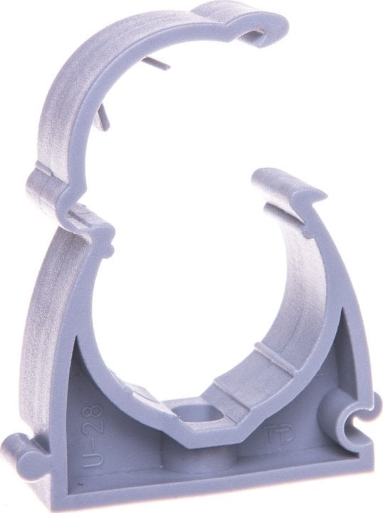 TTPLAST Uchwyt do rury TT Plast UZHF 28 10863 bezhalogenowy zamykany szary