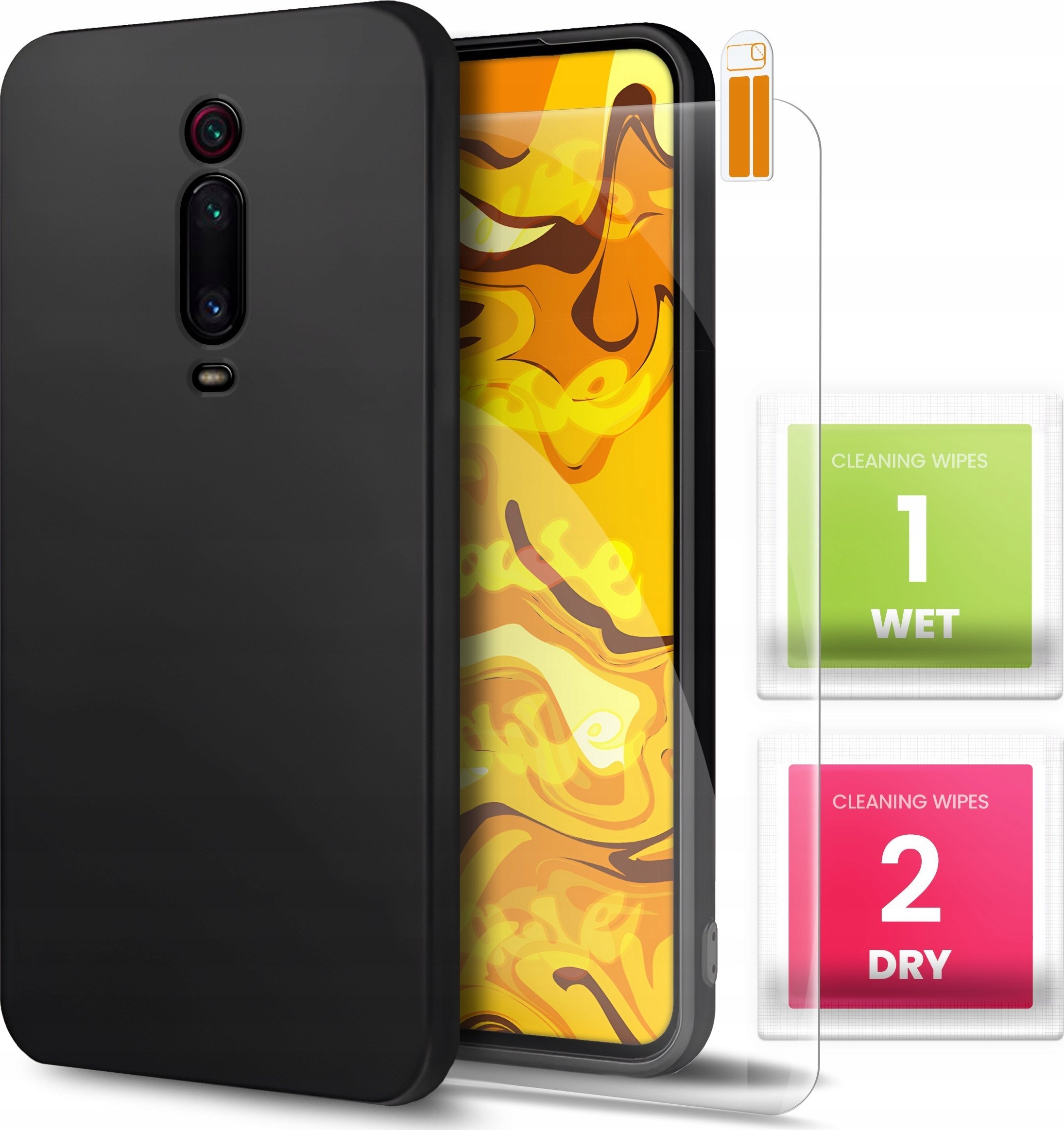 Hello Case Etui do Xiaomi Mi 9T / 9T Pro / Redmi K20 (Czarne, Matowe, Slim) SZKŁO