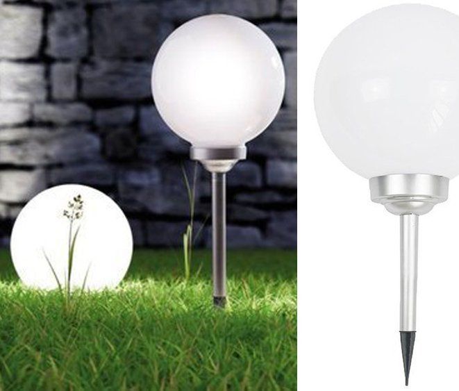 Saska Garden Lampa solarna kula mleczna universal