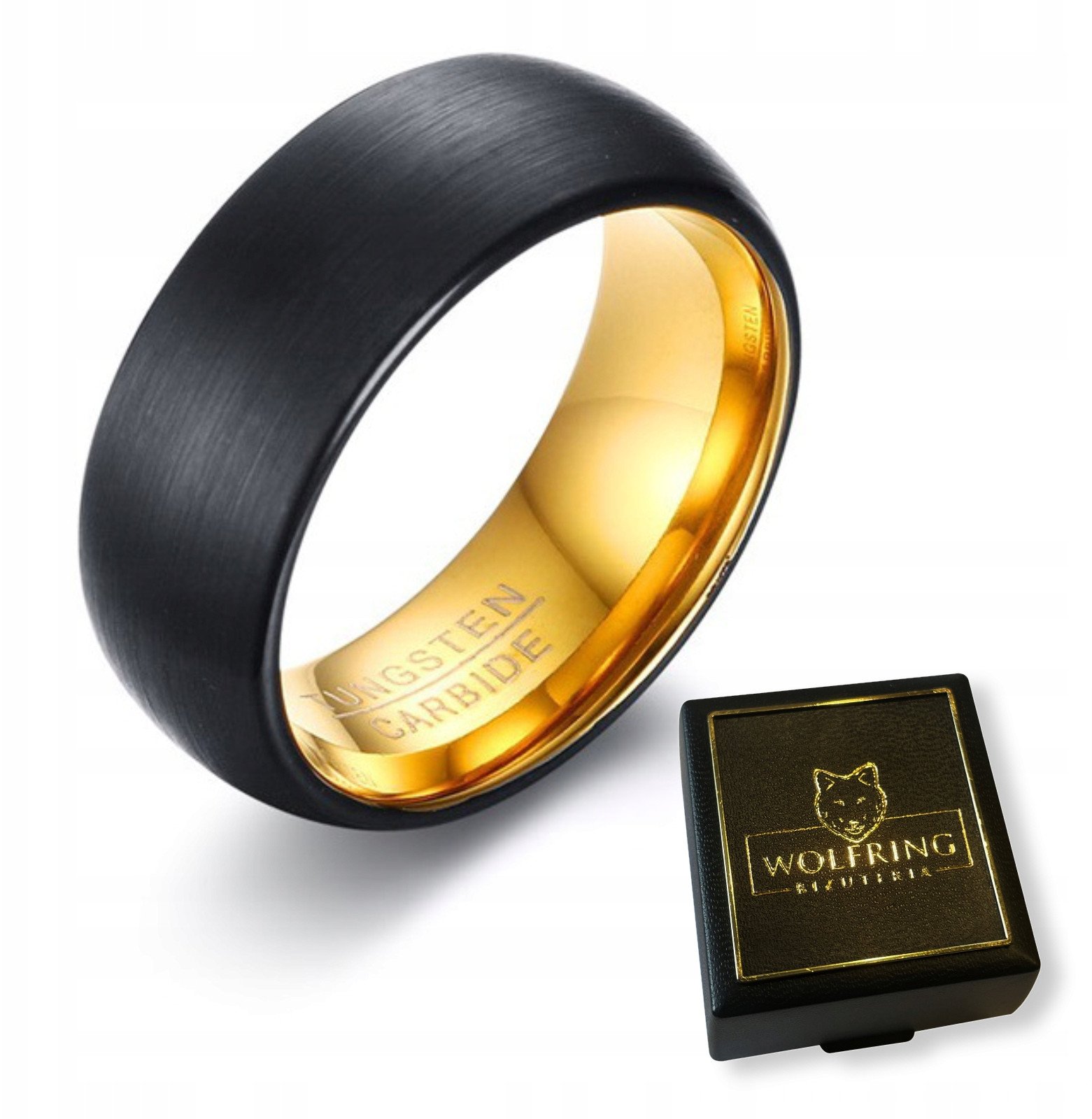 OBRĄCZKA PIERŚCIEŃ z Wolframu WOLFRING EU19 US09