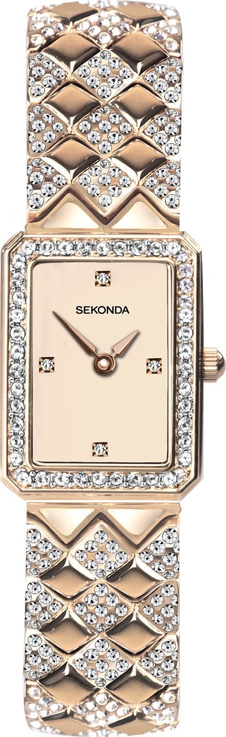 Zegarek Sekonda Zegarek damski Sekonda 40514 CYRKONIE różowe złoto