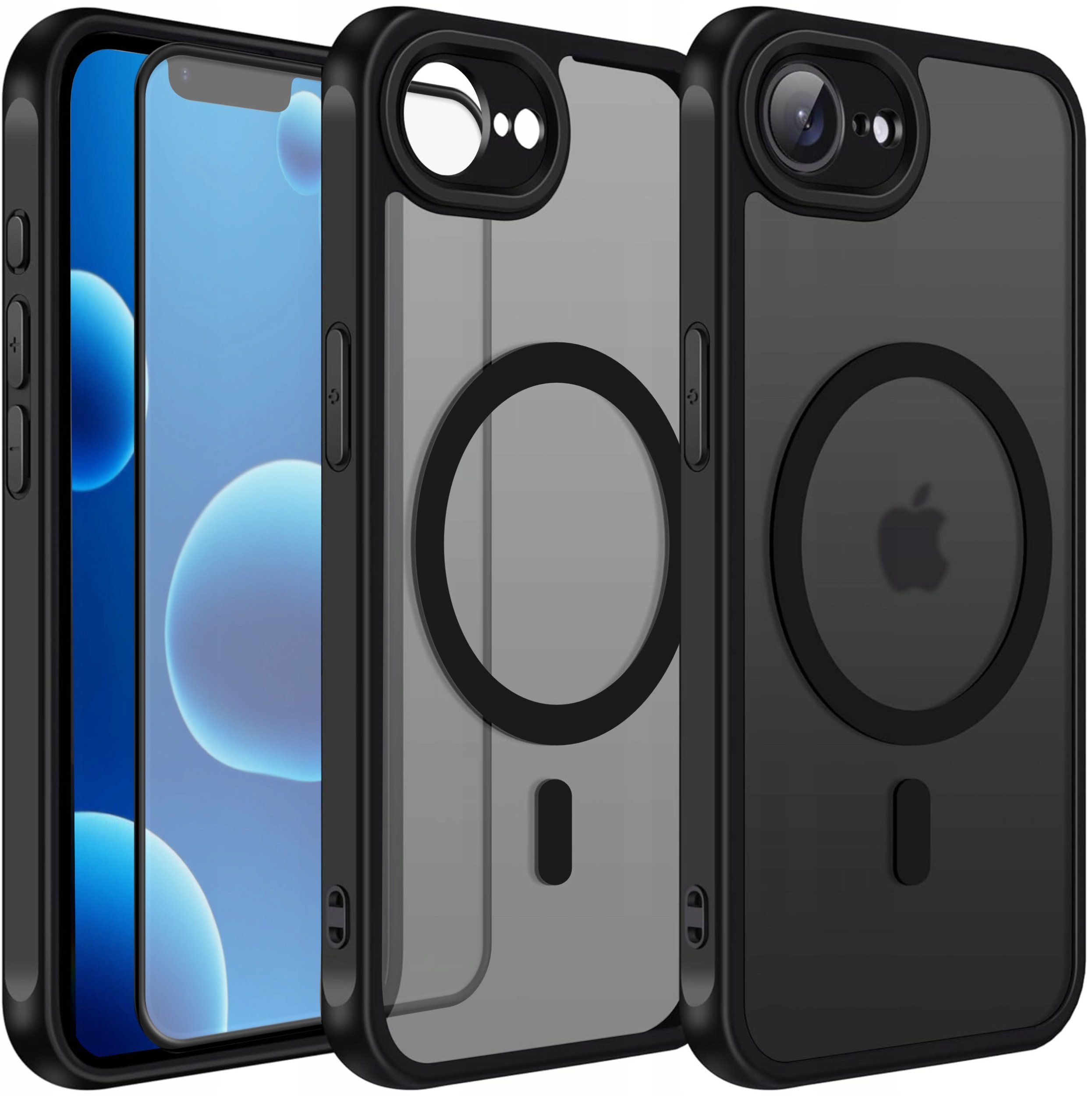 Etui do iPhone 16e do MagSafe MATT CASE WZMACNIANE Szkło 5D