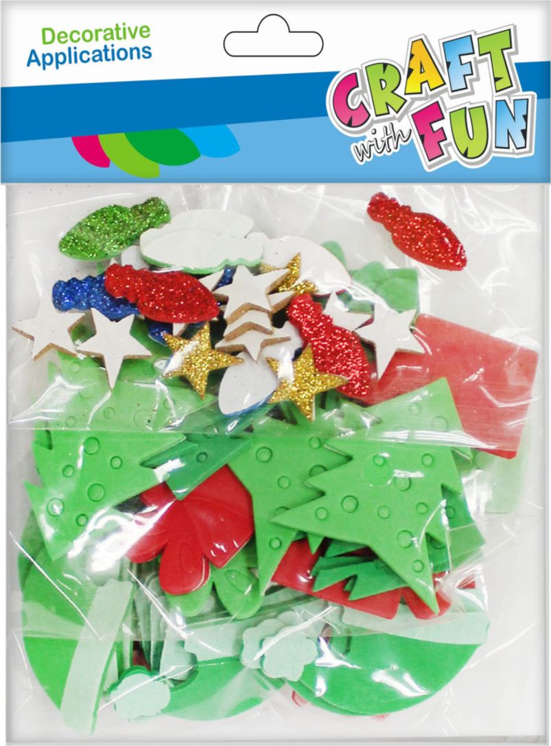 Craft with Fun CF OZDOBA BN EVA CHOINKA SPRZYL MIX 74SZT12/288