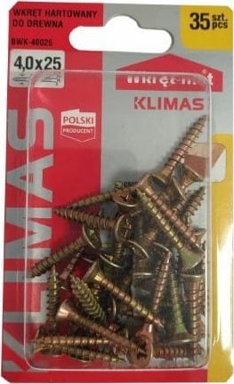 Wkręt-met Wkręty hartowane do drewna 4x25mm 35szt PZ2 złote