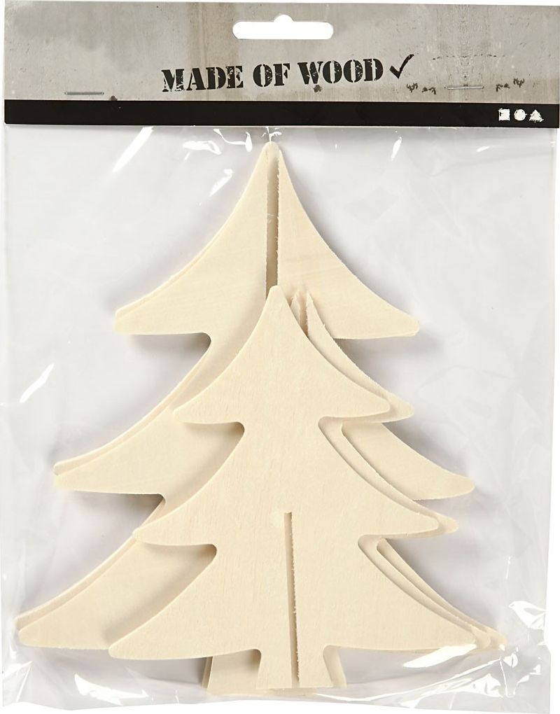 Creativ Company Choinki ze sklejki H: 13 i 18 cm