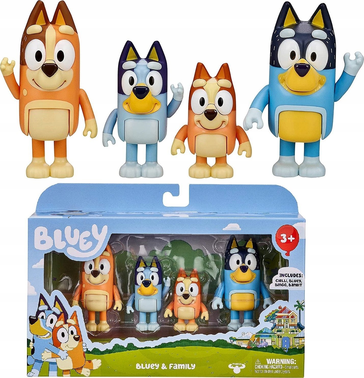 Figurka Bingo Zestaw 4 figurek bingo bandit bluey & family