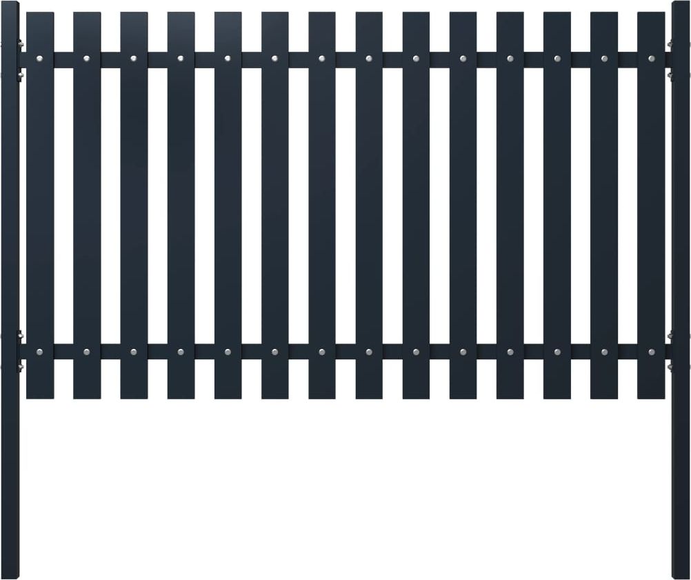 vidaXL Panel ogrodzeniowy, antracyt, 174,5x75 cm, stal malowana