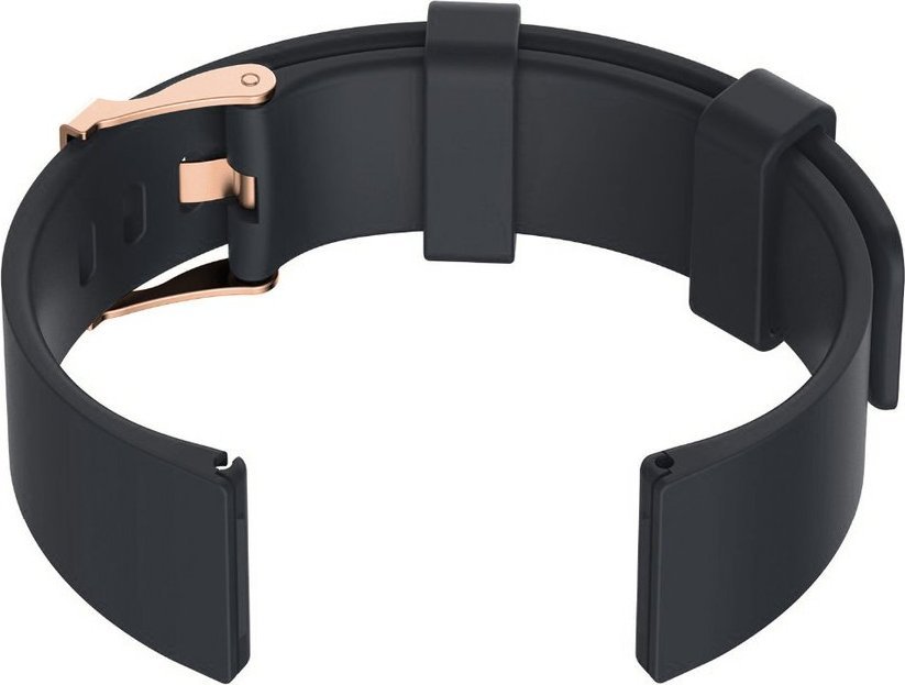 Pasek gumowy do zegarka U15 - ciemny szary/rosegold - 22mm