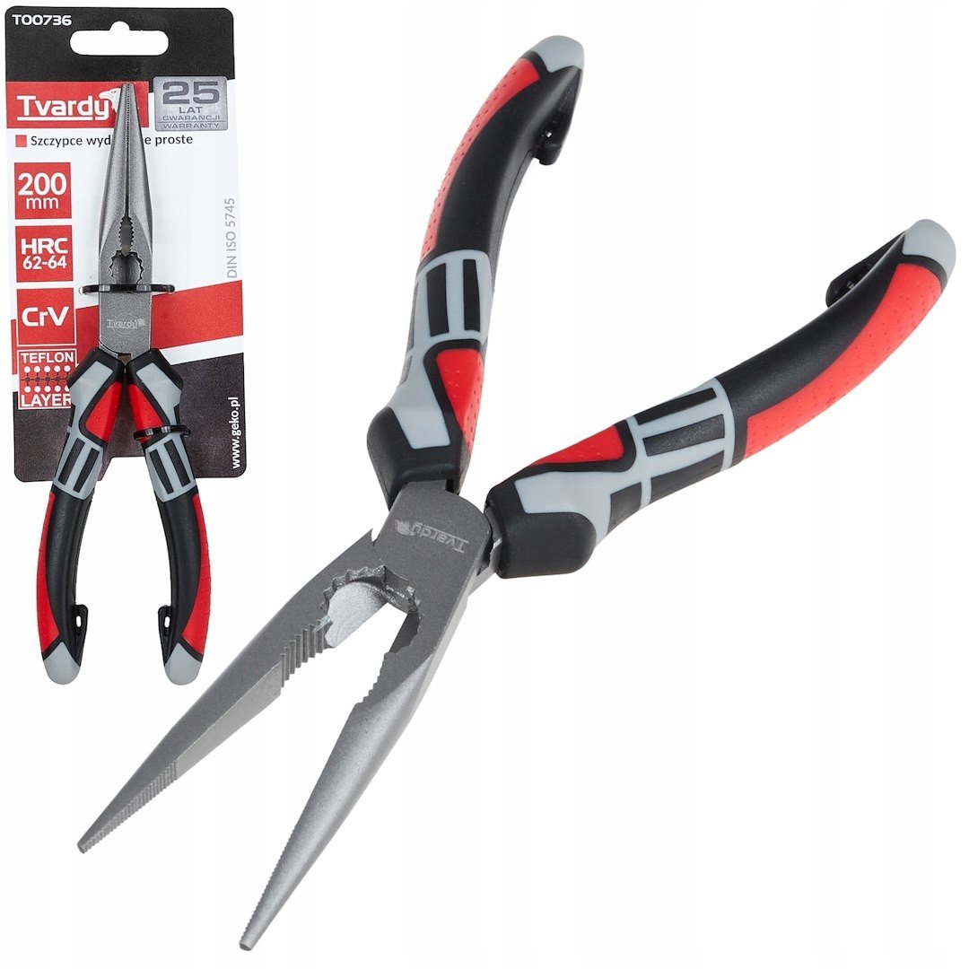 Szczypce wydłużone proste 200mm CrV (6/60)