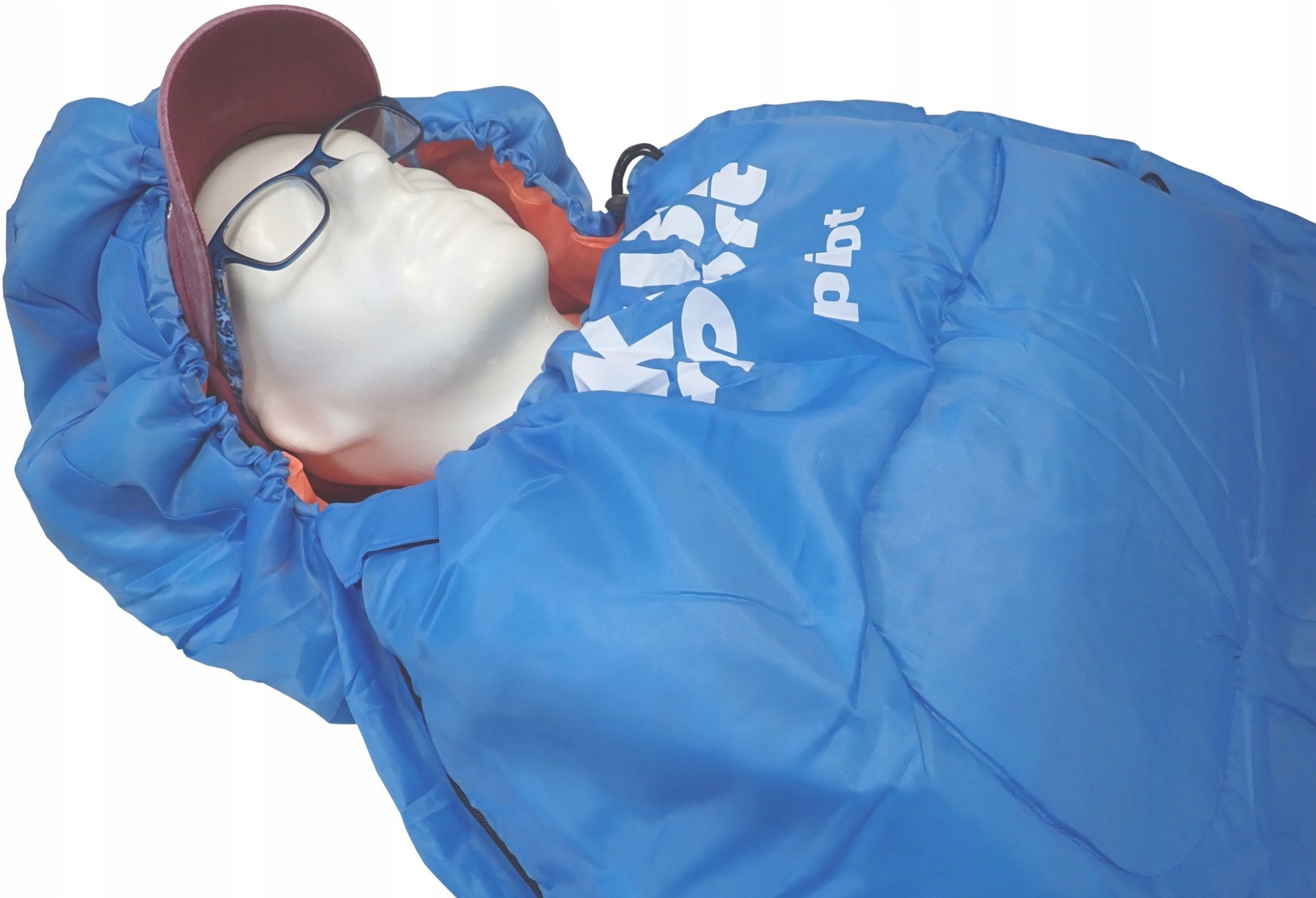 Śpiwór Turystyczny Kempingowy Ciepły Lekki Kołdra Zagłówek KUBISPORT 220x75 cm